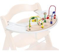 Plateau Avec Xylophone Bebe Play Music Pour Chaise Haute Bebe Alpha+ Et Beta+, Jouet En Bois Bebe (Certifié Fsc®) - Combinable Avec Le Play Tray, Matériau Recyclé - Zebra White