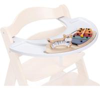 Plateau Avec Xylophone Bebe Play Music Pour Chaise Haute Bebe Alpha+ Et Beta+, Jouet En Bois Bebe (Certifié Fsc®) - Combinable Avec Le Play Tray, Matériau Recyclé - Zebra White