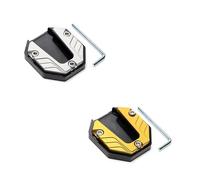 Plateau Béquille Latérale Extension Béquille Moto En Alliage D'aluminium Plaque Support Coussinet Pied D'extension Scooter 1/2 Pièces Patin Stabilisateur(Mix 2pcs4)