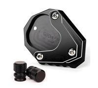 Plateau Béquille Latérale Pour MOTO Pour GUZZI V85TT V85 TT V 85 2020-2023 CNC Support Latéral Béquille Agrandisseur Plaque Motoguzzi V85tt Patin Anti-Enfoncement(Combo Black)