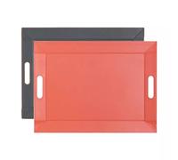 Plateau bicolore réversible FreeForm GRIS ardoise / CORAIL 55X41 cm