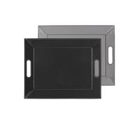 Plateau bicolore réversible noir et gris 45 cm FreeForm
