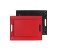 Plateau bicolore réversible noir et rouge 45 cm FreeForm