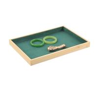 Plateau bijoux Plateau De Rangement Vide En Bambou For Bijoux, For Bagues, Boucles D'oreilles, Colliers, Bracelets, Pendentifs, Présentoir , For Tiroir 35 X 24 Cm pour Décoration(Drak Green Velvet)