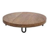 plateau bois manguier pieds métal 30x6cm nature - koopman a44321830