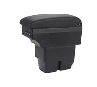 Plateau Boîte À Gants Pour Ford Pour Fiesta MK7 2009 2010 2011 2012 2013 2014-2017 Accoudoir Voiture Boîte Rangement Accessoires Détails Intérieurs(C1 Black red NO USB)