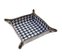 plateau， Boîte de rangement de bureau créative for hommes et femmes, plateau de voyage en treillis, boîte de rangement utilisée for ranger le rouge à lèvres et la télécommande(Black_Small1)