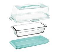 Plateau/Boîte éventail de Conservation pour Cake et gâteau - Double Niveau pour Plateau rafraîchissant - Kit de 2 Pieces (sans Le Moule)