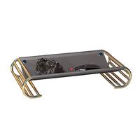 Plateau, Bol fourre-Tout d'entrée avec Support doré, Organiseur de Bijoux, Porte-clés, Rouge à lèvres, télécommande(Grey)