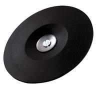 Leman 128.06 Plateau en Caoutchouc pour disque fibre ø 125 mm Tige de 6 mm