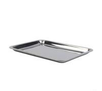 Plateau carré en acier inoxydable 304 pour restaurant et maison avec design empilable et base résistante à la chaleur pour une utilisation dans les fours et les tables de cuisson à induction (36 x 27