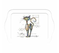 Plateau Chat Kiub Kook PM Blanc 14x20,8x2,2 cm