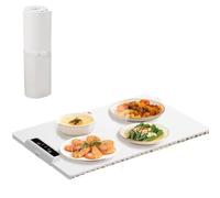 Plateau chauffant électrique pliable, réchauffeur alimentaire avec 3 réglages de température, tapis de chauffage rapide à surface complète, coussin chauffant alimentaire portable pour fêtes, buffets