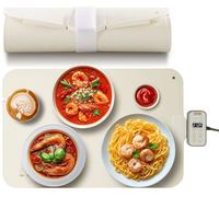 Plateau chauffant électrique VEVOR Tapis chauffant pour aliments 60 x 40 cm, chauffe-aliments portable avec 4 réglages de température, arrêt automatique