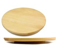 Plateau circulaire pivotant en bois - Pour servir gâteau ou pizza - 35 cm