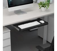 Plateau Clavier Caché, Plate-Forme Coulissante avec Glissières Silencieuses, 15 Mm D'épaisseur, Capacité Charge 25 Kg, Plateau Clavier Coulissant pour sous Le Bureau, pour Color D 75x24cm/29.5x9.4in