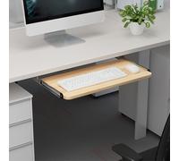 Plateau Clavier Caché, Plate-Forme Coulissante avec Glissières Silencieuses, 15 Mm D'épaisseur, Capacité Charge 25 Kg, Plateau Clavier Coulissant pour sous Le Bureau, pour Color B 65x24cm/25.6x9.4in