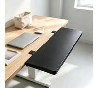 Plateau Clavier Ergonomique Extension Bureau Gaming Maison | Support souris dédié conception confortable aide à optimiser la disposition du poste de travail(Noir,90*25cm/35.4*9.8in)