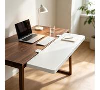 Plateau Clavier Ergonomique Extension Bureau Gaming Maison | Support souris dédié conception confortable aide à optimiser la disposition du poste de travail(White,80*20cm/31.4*7.8in)