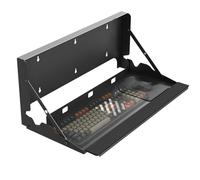 Plateau Clavier Escamotable Murale Ergonomique 61cm - Plateforme pour Clavier & Souris de Bureau et Maison - Gain de Place avec Tapis de Souris et Repose-Poignets, Capacité de Charge 10 kg, Noir