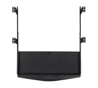 Plateau Clavier sous Bureau Réglable, Tiroir Coulissant Noir, 1 Pièce | Support Compact pour Bureau, Angle Ergonomique et Plateforme Souris Rotative, Rails et Notice de Pose