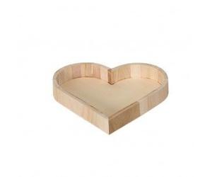 Plateau Coeur 22x19 Cm Bois