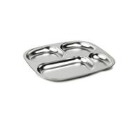 Plateau compartimenté 4 compartiment sans BPA - Inox