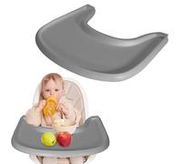 Plateau compatible avec la chaise Stokke Tripp Trapp, plateau pour chaise haute, accessoires de chaise haute pour les tout-petits de 6 à 36 mois, fixation rapide par clic sur la chaise haute (Gris)