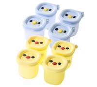 Plateau congélation pour aliments en silicone - 8 Moules à Gâteau 50 ml avec Couvercle | 7 Alvéoles Lait Maternel - Moules Congélation Silicone,Pour pâtisserie gelée glace lait maternel purées légumes