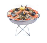 Plateau - cook concept - argent - support pliable et couteau à huîtres