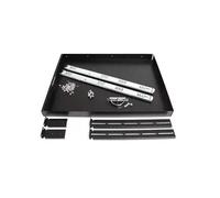 Etagère d'armoire serveur coulissante noire de 55 cm de profondeur - étagère pour clavier (coulissante)