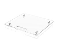Plateau coulissant avec roues en caoutchouc - Planche à roulettes en acrylique de 35,6 x 33 cm + curseur en bambou, organisateur de plan de travail de cuisine pour mixeur, cafetière, verseuse, large