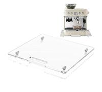 Plateau coulissant en acrylique - 14 × 13 pouces, construction acrylique transparente, socle de roue, support d'appareil | pour mixeur de cuisine, grille-, machine à café, bar, plan de travail