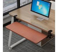 Plateau Coulissant Ergonomique pour Clavier sous Bureau - Tiroir à Clavier réglable par Pince en C, Extension de Plateforme Confortable de 52 x 25 cm, Noir