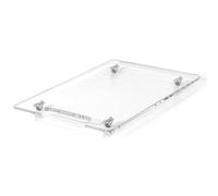 Plateau coulissant pour cafetière en acrylique avec roues en caoutchouc lisse | Base de comptoir roulante de 35,6 x 33 cm pour appareils de cuisine, machines à café mobiles, sous-verres, mélangeurs