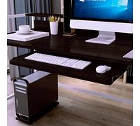 Plateau coulissant pour clavier d'ordinateur avec support de souris ergonomique en bois, extension de bureau 54/60/70 x 27 cm, amélioration de la posture et gain de place