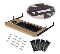 Plateau coulissant pour clavier et souris pour bureau et table PC 700 x 270 mm Tiroir avec étagère Économisez de l'espace et gardez la plate-forme du clavier et de la souris propre et ordonnée