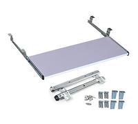 Plateau coulissant pour clavier. Extension de bureau. Accoudoir ajustable. Étagère. Installation facile. Solution de frappe ergonomique. Noir. Compatible avec les bureaux de bureau