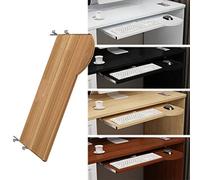 Plateau coulissant pour clavier sous le bureau - Tiroir extractible pour clavier et souris - Glissières d'extension en métal noir 600 mm x 260 mm - Solution peu encombrante