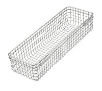 Plateau couverts polyvalent, porte-ustensiles séchage rapide, panier couverts 11,81x3,94x2,44 pouces avec trous drainage, plateau ustensiles en acier inoxydable, organisateur couvert avec design creux