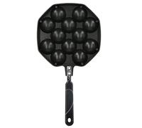 Plateau cuisson antiadhésif à 12 cavités Takoyaki Pan, poêle à poulpe Takoyaki en aluminium électrique la maison, boules poulpe bouffées d'œufs Plat cuisson Outils de cuisine à domicile