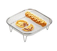 Plateau Cuisson Pour Friteuse À Air, Empilables Alimentaires Non Réversibles Carrées, Grille Déshydrateur Pour Friteuse À Air, Utilisable En Cuisine Maison Four Micro-Ondes Casserole Cuiseur Vapeur
