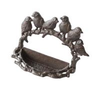 Plateau d ' Alimentation pour Oiseaux sur Pied avec Aspect Fonte, Plat de Bain d ' Oiseaux décoratif pour balcons de Jardin, patios et fermes, décorations d ' intérieur