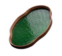 Plateau d ' apéritif en Verre Transparent avec Coin Arrondi de sécurité, idéal pour la Table Basse et la décoration du Salon, Plateau de Service en Verre Robuste
