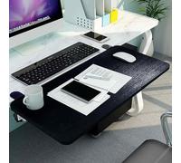 Plateau D’Extension De Bureau Ergonomique, Rallonge De Bureau pour Clavier, Rallonge De Bureau Latérale, Support De Clavier D’Ordinateur, Noir, Black, A-55 * 25cm