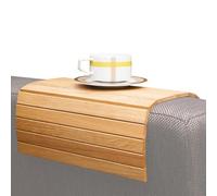 Plateau d'accoudoir de canapé - 41,9 cm côté en bois | Table de canapé à trois mots - Plateau pliable de 1270 g avec coussinet antidérapant pour contenir des boissons, des collations, des téléphones