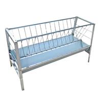 Plateau d'alimentation double face durable pour chèvres, moutons et poneys - Abreuvoir à foin et céréales en acier coloré pour utilisation agricole, idéal pour l'alimentation sèche et humide (100 x 85