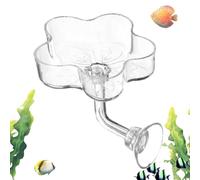 Plateau d'alimentation pour Aquarium, en Forme de, Support Transparent pour Nourriture pour Tortue, Betta, Tetra, crevettes, Eau salée et Eau Douce, Solution de Nettoyage Facile