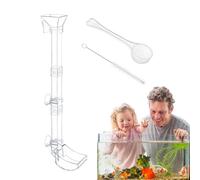Plateau d'alimentation pour crevettes - Tube d'alimentation d'aquarium transparent et combo de plateau | Livraison de nourriture ciblée pour réduire le gaspillage, idéal pour nano réservoirs et