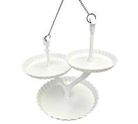 Plateau d'alimentation pour Oiseaux - d'alimentation en Eau pour Friandises, Station en Maille Plate Ouverte À Trois Cent Soixante Degrés, Planche De Récupération De Sauvages Suspendue,